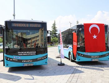 Erzincan şehir içi ulaşımda Anadolu Isuzu’yu tercih etti