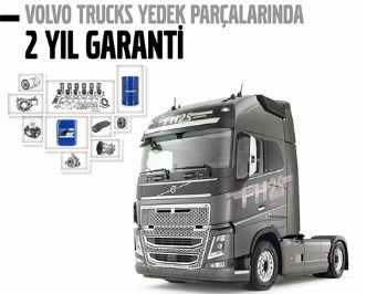 Volvo Trucks orijinal yedek parçaları artık  2 yıl garantili