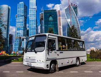 Allison donanımlı PAZ 3204 otobüsler Rusya'da
