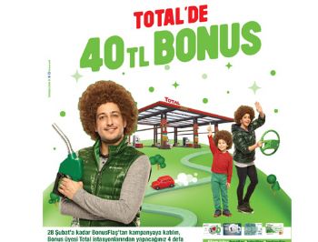 Total'de 40 TL Bonus kampanyası