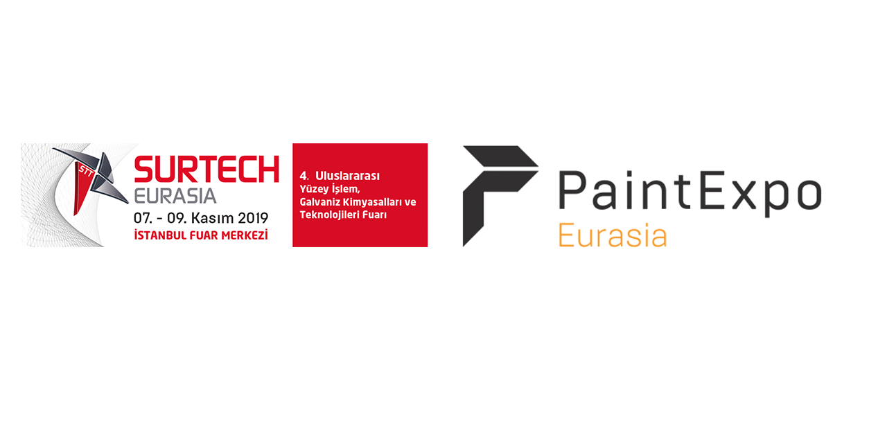 Paint Expo ve Surtech Eurasia 2019 fuarları 7-9 Kasım arasında İstanbul Fuar Merkezinde