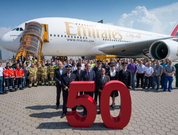 Emirates, 50. Airbus 380'ini teslim aldı